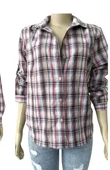 Woolrich Women’s Multicolored Plaid Button Up Shirt - Size Medium