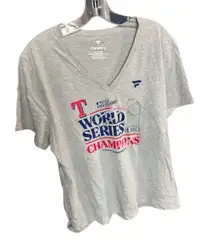 Big Girls Heather Gray Texas Rangers 2023 World Series Champions T-shirt
