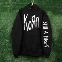 Korn Logo Oversized Nu Metal Band Hoodie Size Medium