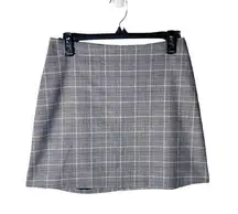 ASOS Monki Plaid Mini Skirt Women Gray Skirt SZ 38 US 6 Clueless 90s Acadamia