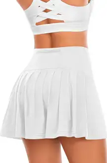 White Pleated Tennis Skirt