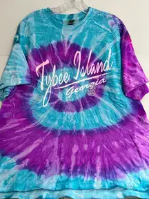 Gildan Tybee Island Georgia Tie Dye Souvenir T Shirt