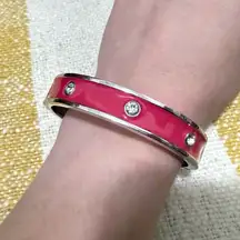Source Unknown Pink and Silver Bracelet