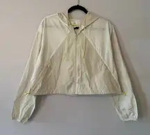 Offline Aerie Cream Cropped Windbreaker Jacket Transitional Women's size Small