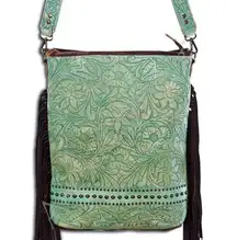 Messenger Bag Tassels Tooled Cc Pocket