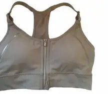 Athleta ultimate sport bra women’s yoga gym grey sport bra size XS zipper front