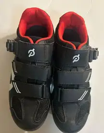 Peloton Cycling Shoes Size 39 US
Women's 8 
Black & Red