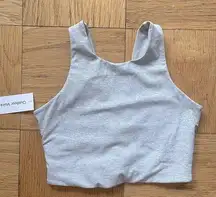 Outdoor Voices Venus tritone sports bra/crop dove/ash/graphite Sz S NWT