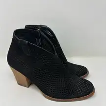 Paul Green Bonzai Nubuck 7.5 UK 5 Perforated Laser Cut Ankle Boot‎ Heeled Bootie