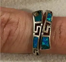 ring band  sterling silver 925  beautiful unique  size 5 scarp missing stone