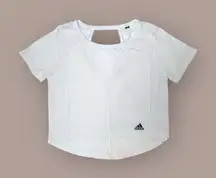 Small Adidas White Short Sleeve Mesh Top