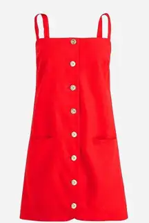 J.Crew  Claudia mini dress in linen vintage red