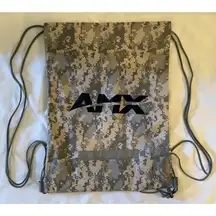 AMX Camouflage Drawstring Backpack Bag NWOT
