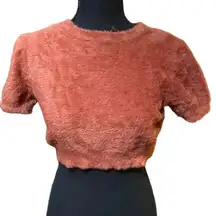 Altar'd State Fuzzy Eyelash Cropped Top
Crew Neck Short Sleeve M