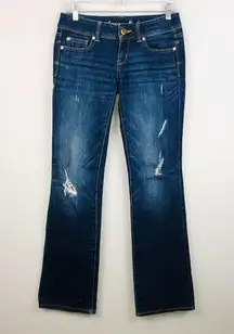 American Eagle AE  Stretch Slim Boot Destroyed Distressed Women's Size 2 Jeans