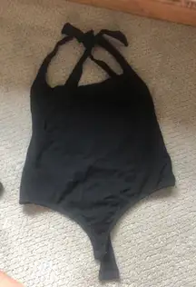 Free People Black Bodysuit