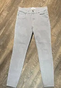 Made and Loved LOFT Gray‎ Denim Stretch Skinny Leggings Jeggings Sz 6 /28