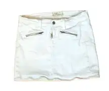 Lucky brand women's mini white denim skirt 2/26