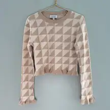 & Other Stories Fitted Jacquard Knit Sweater Top