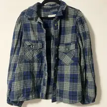 We The Free Navy and Greenish  flannel shirt