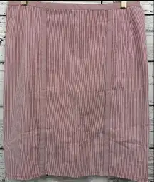 Nanette Lepore‎ Women's Pink Striped Lined Straight Skirt [Size 12] Made in USA