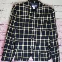 PENDLETON VINTAGE 100% WOOL PLAID DRESS BLAZER 10