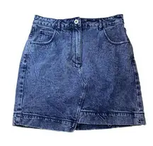 COLLUSION Drop Hem Denim Jean Skirt Mini Size 6 Casual Womens Blue Jean Midi