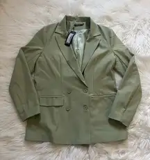 Nasty Gal Sage Green Double Breasted Blazer 