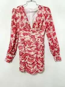 Seven Wonders floral print Vneck long sleeve mini dress 