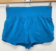 Joy Lab Women High Waist Nylon Shorts Lined Size XL Blue Outdoor Athleisure Gym