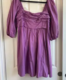 Abercrombie & Fitch Emerson Poplin Puff Sleeve Mini Dress