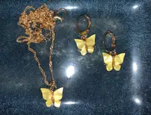 NEW Butterfly earring & Necklace Set 
