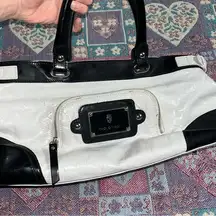 Paolo Masi Purse White Black Medium Sized