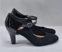 Giani Bernini Velmah Mary Jane Pumps Heels Women's 10.5M Black Suede Whimsigoth