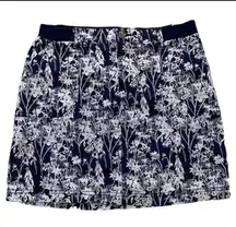 Riders Women's Midrise Stretch Skort Blue Floral