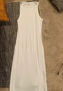 LNA White Ribbed Dress