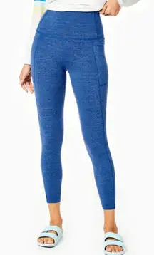 Addison Bay Womens Heather High Waisted Ludlow Pull-on Leggings‎ Blue Small NWT
