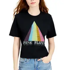 Junk Food NWT Pink Floyd Retro Black Cropped Graphic Band T-Shirt Oversized XS