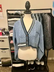 Urban Outfitters BDG Cropped Cardigan Sweater Size M Blue