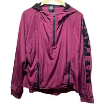 Ivy Park Quarter Zip Hooded Spell Out Windbreaker Jacket Size Small