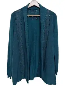 Anthropologie women’s green open front Draped cardigans‎ size S