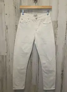 AGOLDE Toni Straight Leg Jeans- Ivory size 26