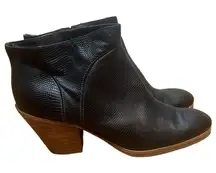 Rachel Comey Chocolate Brown Lizard Embossed Mars Ankle Boots Sz. 7