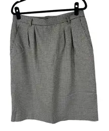 Vintage Jones New York Black‎ & White Herringbone Pencil Skirt