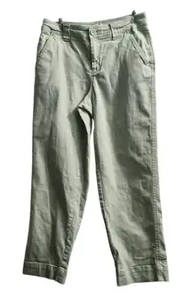 A New Day Mint Green Stretch Cotton Ankle Pants Casual Cropped Trousers Size 2