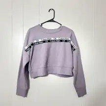 Calvin Klein Woman’s Semi-Cropped Purple Sweatshirt Size M EUC