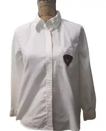 Disney Unisex Pooh Button Down Shirt‎ Long Sleeve TopWhite