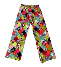 Disneyland Resort Mickey Mouse Patchwork Pajama Pants Size XS