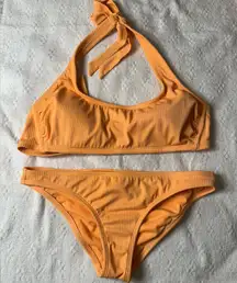 Xhilaration Orange Bikini Set Minimalist Swimwear