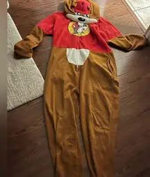 Unisex adult Bucees beaver zipper one piece costume